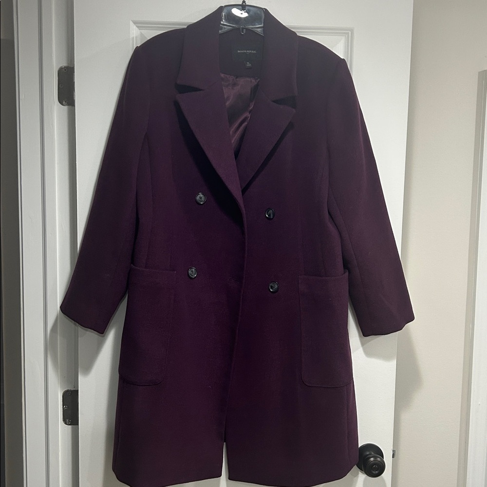 Banana Republic Pinot Noir Double-Breasted Coat - Picture 2 of 8